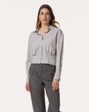 Blouse | Recycled Regular Travel | Yukako | Mid Grey