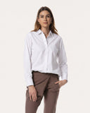 Blouse | Poplin Stretch | Noutria | White