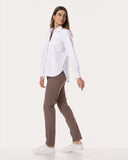 Blouse | Poplin Stretch | Noutria | White