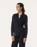 Blouse | Recycled Regular Travel | Rikuna | Black-Blue