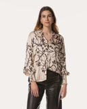 Blouse | Satin Viscose Dessin | Sanuky | Blossom Branch