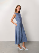 Dress | Regular Travel Print | Tami Dessin | Delave Stripe - shop_name
