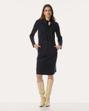 Kleid | Recycled Regular-Travelqualität | Nayomi | Black-Blue