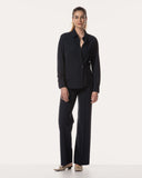Pantalon | Bonded Travel | Gujo | Black-Blue