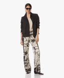 Pants | Satin Viscose Dessin | Pataky Dessin | Ink Blossom