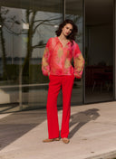 Pants | Crepe | Rawy Crepe | Coral Red - shop_name