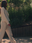 Blazer | Leinen-Viskose-Mix mit Struktur | Moann | soft white