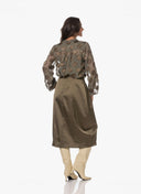 Skirt | Heavy Satin Stretch | Koiny | Olive Satin - shop_name