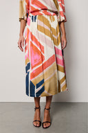 Rok | Satijn viscose dessin | Mitsuki | Colorfull Blocks