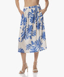Skirt | Satin Viscose Dessin | Mitsuki | Ocean Bloom - shop_name