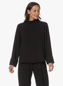 Top | Crepe | Sumire | Deep Black - shop_name