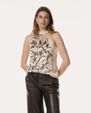 Top | Satin-Viskose-Stretch | Wakaba Dessin | Blossom Branch